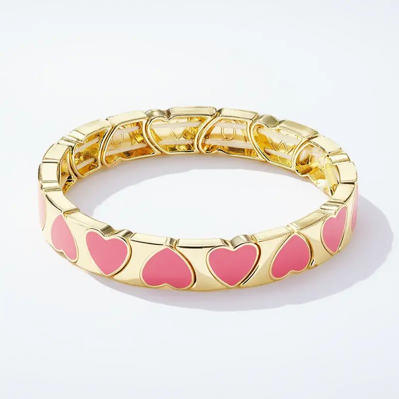 Bracelet cœurs rouge