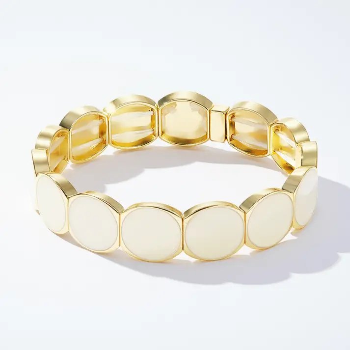 Bracelet tile bleu et blanc